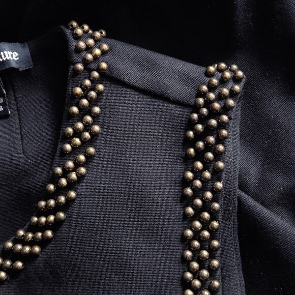 Juicy Couture Women’s Dress Black Sleeveless Bodycon Studded Y2K Evening Glam 2 - Picture 7 of 8